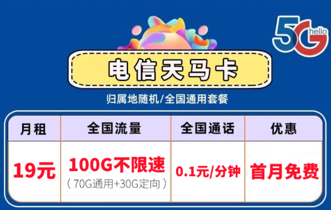 流量卡套餐中的激活和首沖分別是？電信流量卡套餐推薦5G通用19元100G不限速