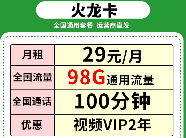 新的一年要換一張什么樣的新卡呢？流量卡套餐僅需29元100G流量更多好卡等你發(fā)現(xiàn)