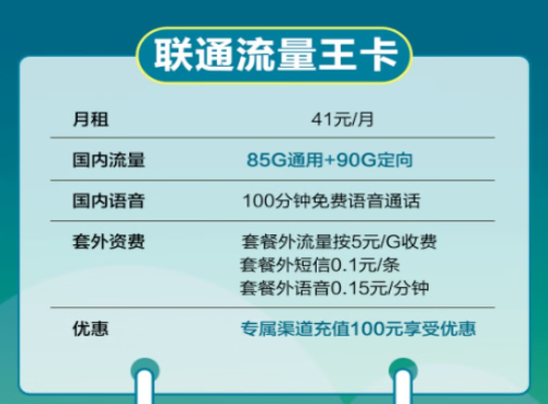 聯通大流量上網卡！超劃算超優惠！流量+語音優享套餐！